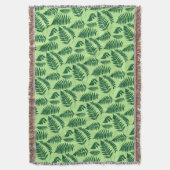 Woodland Fern Pattern, Emerald and Light Green Deken (Voorkant Verticaal)
