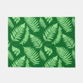 Woodland Fern Pattern, Emerald and Light Green Deurmat (Voorkant)