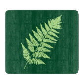 Woodland Fern Pattern, Emerald and Light Green Snijplank (Voorkant)