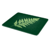 Woodland Fern Pattern, Emerald and Light Green Snijplank (Hoek)