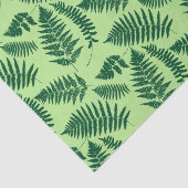 Woodland Fern Pattern, Emerald and Light Green Tissuepapier (Detail)