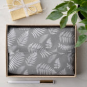 Woodland Fern Pattern, Grey / Grey and White Tissuepapier (Geschenk)