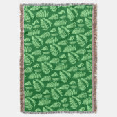 Woodland Fern Pattern, Light and Dark Green Deken (Voorkant Verticaal)