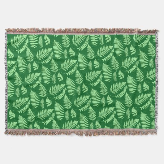 Woodland Fern Pattern, Light and Dark Green Deken (Voorkant)