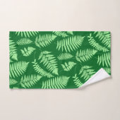 Woodland Fern Pattern, Light Green en Emerald Bad Handdoek (Handdoek)