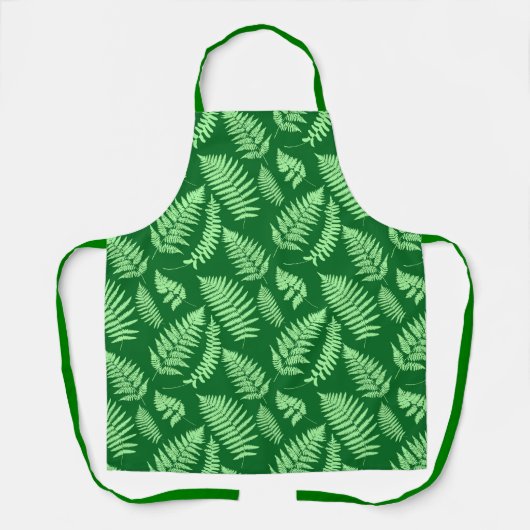 Woodland Fern Pattern, Light Green en Emerald Schort (Voorkant)