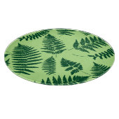 Woodland Fern Pattern, Light Green en Emerald Snijplank (Hoek)