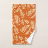 Woodland Fern Pattern, Mandarin Oranje Bad Handdoek (Handdoek)
