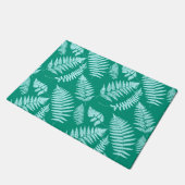 Woodland Fern Pattern, Turquoise en Aqua Deurmat (Schuin)