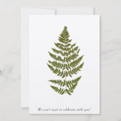 Woodland Fern Uitnodiging (Achterkant)