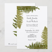 Woodland Fern Uitnodiging (Voorkant / Achterkant)
