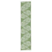 Woodland Fern White Silhouette Pattern Korte Tafelloper (Voorkant)