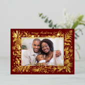 Woodland Ferns Pine Cone Folie Feestdagenkaart (Staand Voorkant)