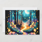 Woodland Fireflies Baby shower Kaart (Achterkant)