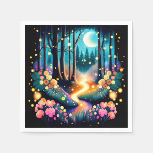 Woodland Fireflies Baby shower Servet (Voorkant)