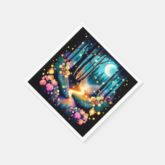 Woodland Fireflies Baby shower Servet (Hoek)