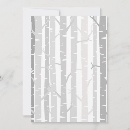 Woodland First Birthday Invitation Bos Dieren Kaart (Achterkant)