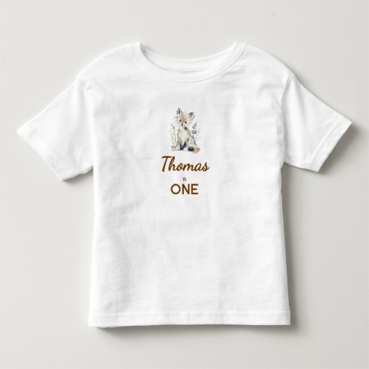 Woodland First Birthday Shirt (Voorkant)