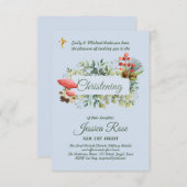 Woodland Floor Boys Christening Invites (Voorkant / Achterkant)