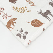 Woodland Flora Fleece Deken (Hoek)