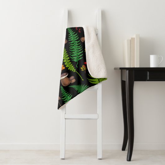 Woodland Flora Sherpa Deken (In situ)