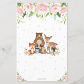 Woodland Floral Baby Predics & Advice Shower (Achterkant)