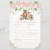 Woodland Floral Baby Predics & Advice Shower (Voorkant / Achterkant)