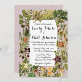 Woodland Floral bruiloft uitnodiging (Voorkant / Achterkant)