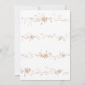 Woodland Floral Fox Baby shower Kaart (Achterkant)