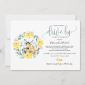 Woodland Floral Greenery Drive bij Baby shower Kaart (Voorkant)