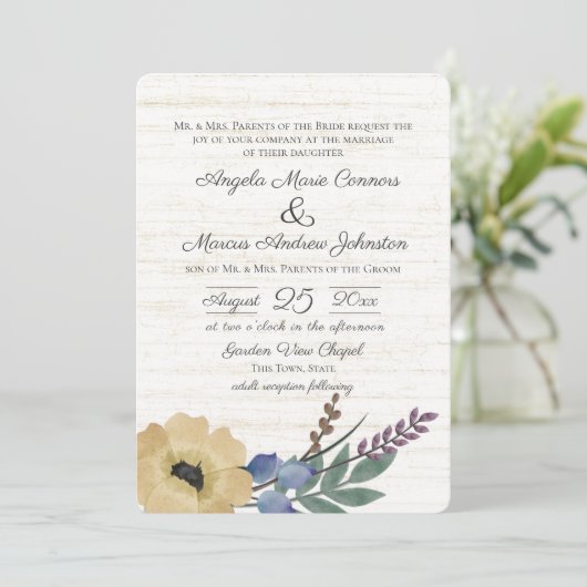 Woodland Floral Kaart (Staand voorkant)