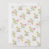 Woodland Floral Oh Deer Baby shower Uitnodiging (Achterkant)