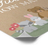 Woodland Florals Baby shower raad eens hoeveel spe Poster (Hoek)
