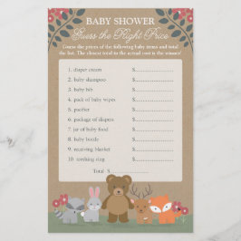 Woodland Florals Baby shower Raad juiste prijs