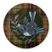 Woodland folaige & Junco Bird Keramische Knop (Voorkant)