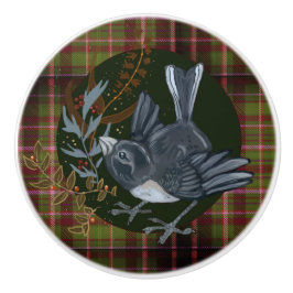 Woodland folaige & Junco Bird Keramische Knop