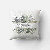 Woodland Foliage huwelijkscadeau Kussen (Achterkant)