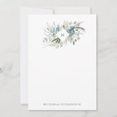 Woodland Foliage met Monogram Notitiekaartje (Voorkant)