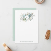 Woodland Foliage met Monogram Notitiekaartje (Voorkant / Achterkant in situ)