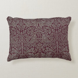 Woodland Foliage Red Rabbit William Morris Pattern Accent Kussen