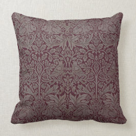 Woodland Foliage Red Rabbit William Morris Pattern Kussen