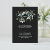Woodland Foliage Wedding | Black Guest - Gegevens Informatiekaartje (Staand voorkant)