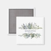 Woodland Foliage Wedding Favor Magneet (Voorkant / Achterkant)
