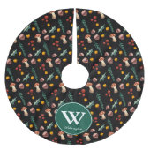 Woodland Forager Rustieke Holly & Paddenstoelen Kerstboom Rok (Voorkant)