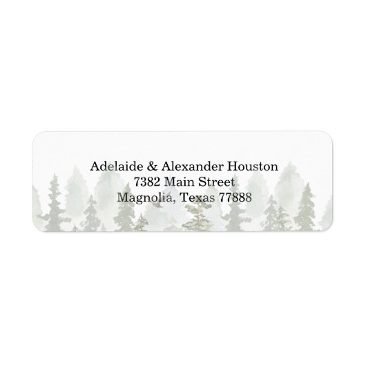 Woodland Forest-adres Etiket (Voorkant)