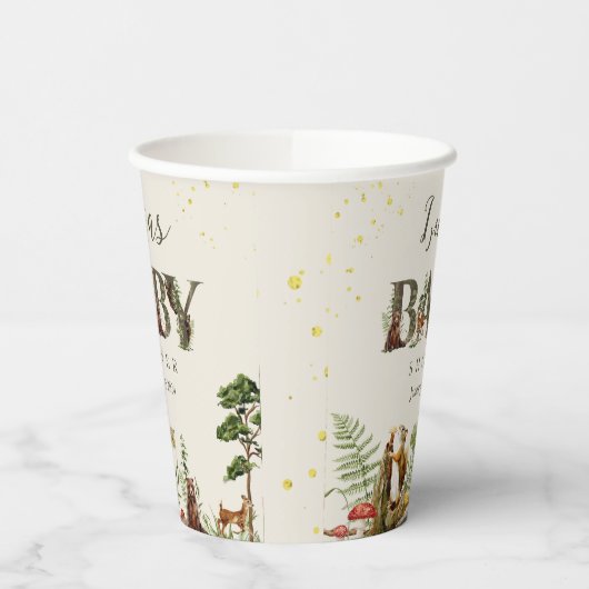 Woodland Forest Animal baby shower welkomstbord Papieren Bekers (Links)
