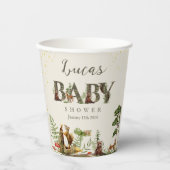 Woodland Forest Animal baby shower welkomstbord Papieren Bekers (Voorkant)