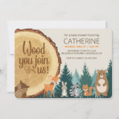 Woodland Forest Animal Baby's, Baby shower Kaart (Voorkant)