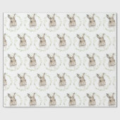 Woodland Forest Animal Bunny Waterverf Cadeaupapier (Vlak)