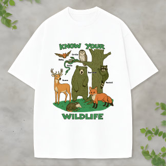 Woodland forest animal Creature Educational outfit T-shirt